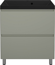 Style Line Тумба под раковину Манхэттен 70 Plus эмаль олива матовая – фотография-6